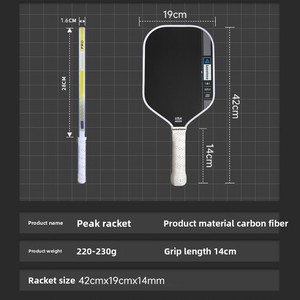 Profession elles T700 Kohle faser Wärme gepresstes <span class=keywords><strong>Pickleball</strong></span>-Paddel 16mm dickes Wettkampf qualität für Indoor-und Outdoor-Sportarten - Product Image 2
