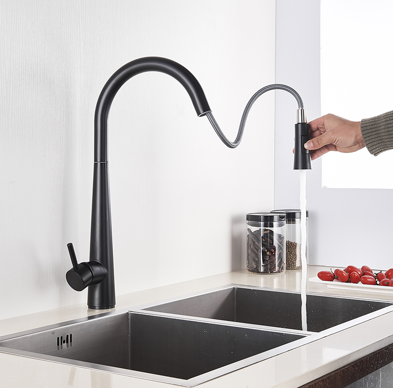 EOURU Pull Out Sensor Kitchen Faucet White Sensitive Touch Sensor Tap Automatic Sensor Water Faucet 