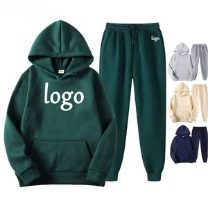 Set Sportivo da <span class=keywords><strong>Uomo</strong></span> Personalizzabile con Logo, <span class=keywords><strong>Felpa</strong></span> con Cappuccio Traspirante <span class=keywords><strong>e</strong></span> Pantaloni, Tuta da Jogging con Motivo Uniforme - Product Image 1