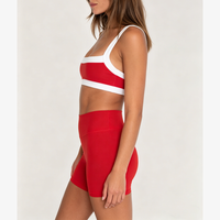 Ensemble de yoga pour femme Sunny Tanned Skin, soutien-gorge de sport color-block, short très extensible, 2 pièces, écologique, séchage rapide, pour l'extérieur