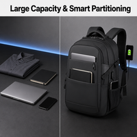Nouveau Sac à Dos pour Ordinateur Portable Personnalisé et Étanche avec Port USB pour Hommes, Idéal pour Affaires, École et Bureau
