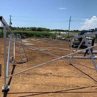 Système de montage au sol solaire KINGSOLAR, angle d'inclinaison réglable, pré-assemblé pour projet en milieu désertique, CE ISO, fabrication directe d'usine