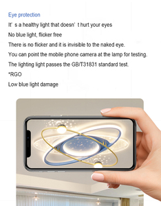 Гостиная Золотая/белая звездное небо Вселенная потолочные светильники полный спектр Железный акриловый светодиодный потолочный светильник с проекционным светом - Product Image 3