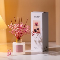 Diffuseur de parfum de luxe personnalisé avec logo, fleurs séchées naturelles de gypsophile, assainisseur d'air pour la maison, idéal comme cadeau de fêtes
