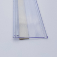 Étiquette de prix en PVC transparent Huasso, porte-étiquette, bande de données avec installation facile, 60x50mm pour l'affichage en supermarché ZT-A-03