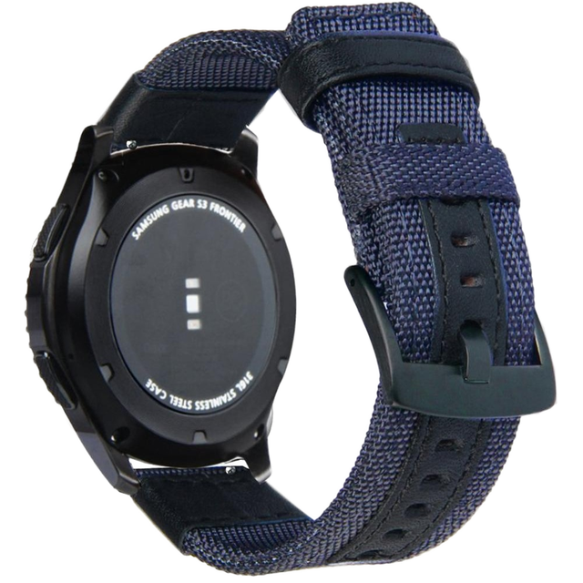 Forwelleny Luxury Nylon Leather Strap Band for Men 20mm & 22mm Two-Part Smartwatch Bands with Quick Release