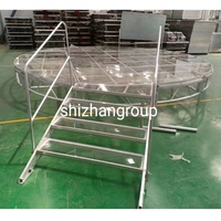 Scène de mariage et d'événements de luxe pliable, portable, modulaire, en alliage d'aluminium, transparente, en acrylique et en verre, pour piscine