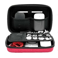 Coque rigide eva transportant tech cordon électronique organisateur chargeur câble étui de voyage pochette sac