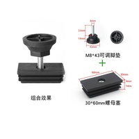 Kit de pieds réglables auto-adhésifs réutilisables en acier inoxydable M6 M8 M10 pour rehaussement de base de chaise de bureau et table basse