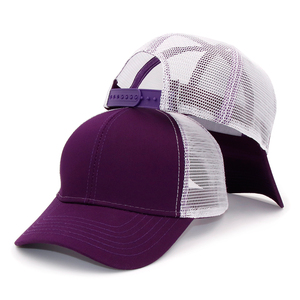 Gorro de camionero liso de 6 paneles de algodón de <span class=keywords><strong>color</strong></span> sólido, gorra deportiva formal de calle al por mayor, gorra de malla en blanco, parches bordados con logotipo personalizado - Product Image 4