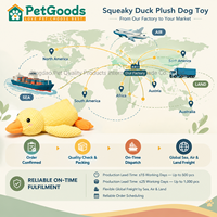 Jouet pour chien en peluche en forme de canard, résistant aux morsures, interactif, pour l'entraînement et l'enrichissement, avec son, pour chiens de petite et moyenne taille, vente en gros