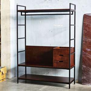 Porte-vêtements mural / sur pied OEM/ODM en métal, personnalisable, fabriqué au Vietnam, métal + bois (personnalisable) - Product Image 2