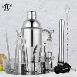 Paceon – Kit de Barman Mixte 12 Pièces avec Support en Acier Inoxydable Durable et Shaker à Cocktails Réutilisable pour la Maison - Product Image 1