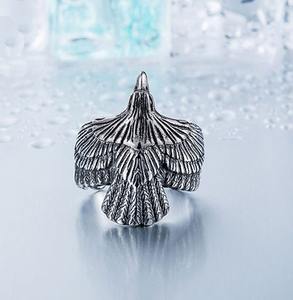 Anillo de Apertura con Diseño de Águila Voladora de <span class=keywords><strong>Goro</strong></span> Takahashi, Accesorio Punk Retro Más Vendido para Fiestas Punk - Product Image 4