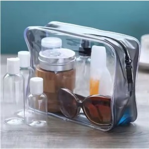 Free Sample Customized Logo Women Clear Waterproof <b>Makeup</b> Pouches Travel Toiletry <b>Transparent</b> bsci Cosmetic <b>Bags</b> With Zipper - Product Image 4
