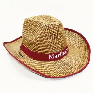 Sombrero de Paja Estilo Vaquero Mexicano Grande para Viajes al Oeste, Sombrero de Sol de Verano de Hierba Natural - Product Image 2