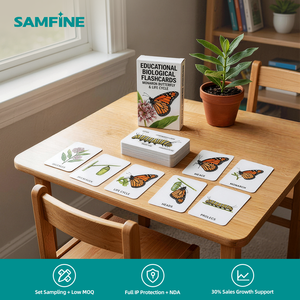 Cartes flash éducatives en papier pour l'apprentissage durable et le développement des compétences interactives, certifiées REACH, pour l'école à domicile et l'éveil des enfants. - Product Image 1