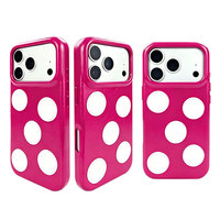 Coque de téléphone antichoc en cuir PU texturé à pois, protection antichute pour iPhone 17 Pro Max