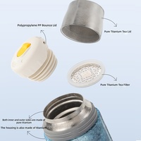 Tasse isotherme sous vide en titane pur, double paroi, haut de gamme, avec infuseur à thé pour la santé, pour hommes et femmes, pour infusion cristalline et boissons glacées