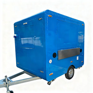 Carrito de Venta Ambulante de Acero Inoxidable, Color Azul Pastel, Cuadrado y Redondeado, para Comida y Bebidas, Ideal para Helados Comerciales - Product Image 5