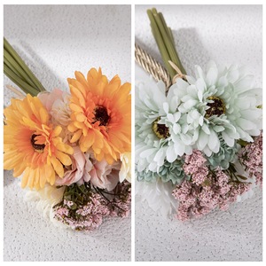 CallaFloral - Ramos de Gerberas Artificiales, Color Naranja Verde, Realistas, para Decoración de Bodas y Hogar - Product Image 3