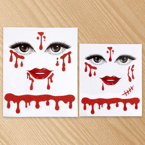 Bâton de maquillage pour les yeux européen Halloween Décoration du visage Strass Poudre d'échalote Bijou de <span class=keywords><strong>tatouage</strong></span> Autocollants Sexy Bijou de corps blanc - Product Image 4