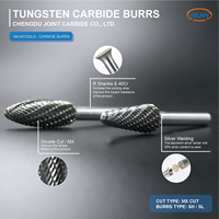 Fraise rotative en carbure de tungstène haute dureté HRA90, fraises CNC à queue de 6 mm, double coupe, pour acier trempé et fonte