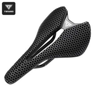 Selle de vélo en fibre de carbone imprimée en 3D TOSUOD, douce, massante, ventilée, confortable, respirante, légère, unisexe, pour adultes, été - Product Image 1