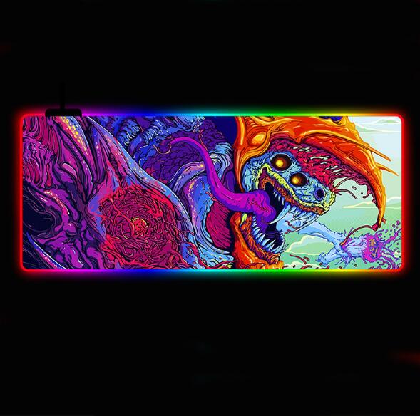 RGB компьютерный коврик для мыши со светодиодной подсветкой и USB-зарядкой, большой коврик для мыши с логотипом, Настольный коврик, коврик для мыши