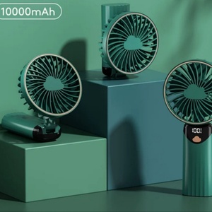 Portable <b>Mini</b> Handheld <b>USB</b> Power Source <b>Fan</b> 10000mAh Digital Display Foldable Five Wind Speed for Office Home RV Use Perfect - Product Image 4