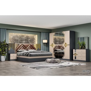 Ensemble de <span class=keywords><strong>chambre</strong></span> <span class=keywords><strong>à</strong></span> <span class=keywords><strong>coucher</strong></span> moderne de style minimaliste italien de luxe avec armoire et grand lit, en MDF, emballage amovible, meubles de <span class=keywords><strong>chambre</strong></span> <span class=keywords><strong>à</strong></span> <span class=keywords><strong>coucher</strong></span> pour la maison - Product Image 4