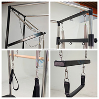 Multifunktionales Pilates Cadillac-Bett mit Schwarzem Aluminiumlegierungsrahmen, Hochbelastbares Fitnessgerät für Studio, Zuhause und Gewerblichen Einsatz