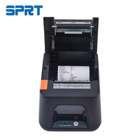 Impresora térmica de recibos de alta velocidad con cortador automático de 80mm, interfaz RJ232/serie/USB, papel térmico de escritorio POS