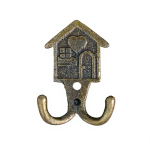 Hut Design Brass Antique Finished Metal Handmade KY-H11 Wall Hocks for Bathroom Kitchen Door Use Coat <b>Wardrobes</b> Towel Hanger - Product Image 1