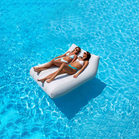 Lit de piscine gonflable de luxe en PVC sur mesure, transat flottant haut de gamme, grande capacité
