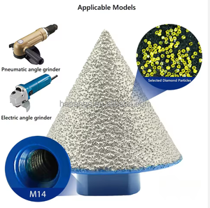 Punta diamantata a cono per foratura e smussatura, utensile per la lavorazione di granito, marmo e pietra, prodotta in Cina, bestseller - Product Image 2