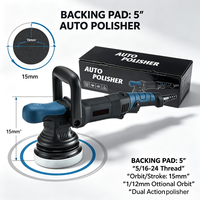 Polisseuse de voiture professionnelle à double action 850W, 5 pouces, 2500-5800 tr/min, vitesse variable, démarrage progressif, protection contre les surcharges, 110-240V pour voiture