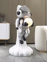 Offre Spéciale bricolage décor à la maison Sculptures en fibre de verre astronaute ballon Spaceman artisanat ornements