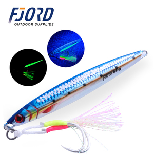 Señuelo de Pesca FJORD 3D Glow Jigging de 40g, 60g, 80g con Asistente, Nuevo Señuelo de Pesca Mayorista para Agua Salada, Cuchillas de Jig, Jig de Plomo Personalizado, Ojos 3D - Product Image 1