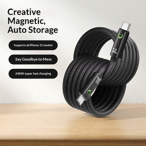 Cable de Carga Magnética Rápida de 240W para Tablets, iPhone, Samsung, <span class=keywords><strong>Huawei</strong></span>, Cable de Carga Magnético Portátil de Doble Tipo C - Product Image 2