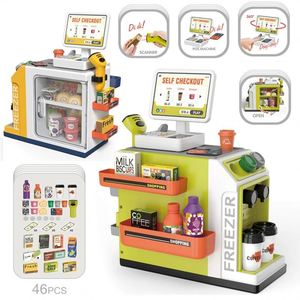 Juguete de Supermercado para Niños, Juego de Imitación, Caja Registradora, Mostrador de Compras, Canasta de Compras, Juguete de Rol de Tienda de Abarrotes - Product Image 2