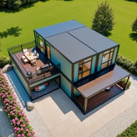 Villa préfabriquée de luxe CE ISO 20 pieds 40 pieds Maisons conteneurs portables 2 3 4 5 chambres Maisons préfabriquées modulaires mobiles Tiny Homes
