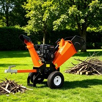 Broyeur à bois à haut couple GS100 7HP, déchiqueteur à tambour à essence 212cc, capacité 100mm, 115kg pour l'élagage des vergers