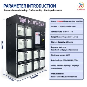 Máquina Expendedora de Flores con Refrigerador, Sistema de Pago sin Efectivo, 12 Ramos de Flores, Kiosco Inteligente para Supermercados y Estaciones de <span class=keywords><strong>Metro</strong></span> - Product Image 3