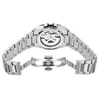 Montres automatiques MEGIR 8606 pour homme, bracelet en acier inoxydable, cadran ajouré, montre mécanique pour homme, montre de business