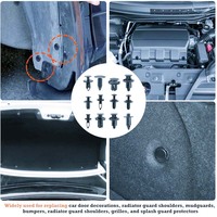 1240 pièces Clips de retenue de poussée de voiture Kit de fixation automatique Rivet de pare-chocs en Nylon avec dissolvant de fixation pour Toyota GM Ford Honda Chevy