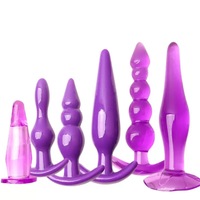 Juego de 6 Tapones Anales, Masajeador de Próstata, Dildo, Juguetes Sexuales para el Ano