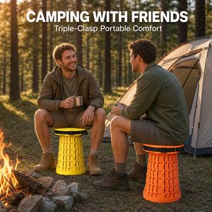 Silla Redonda de Plástico de Tres Niveles con Hebilla para Leña, Ideal para Acampar en Grupo, para <span class=keywords><strong>Amigos</strong></span>, para la Noche en la Tienda de Campaña, para Cuentos Cálidos y Platicas - Product Image 1