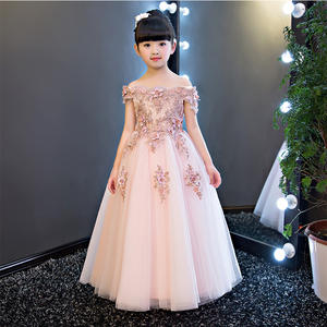 Robe de tutu de mariage en dentelle florale pour filles de 3 à 12 ans, modèles de robes de fête pour bébés - Product Image 1