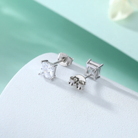 Anting Huggie Perak 925 Trendy dengan Batu Kelahiran, Anting Hoop Batu Permata Alami Warna-warni untuk Wanita